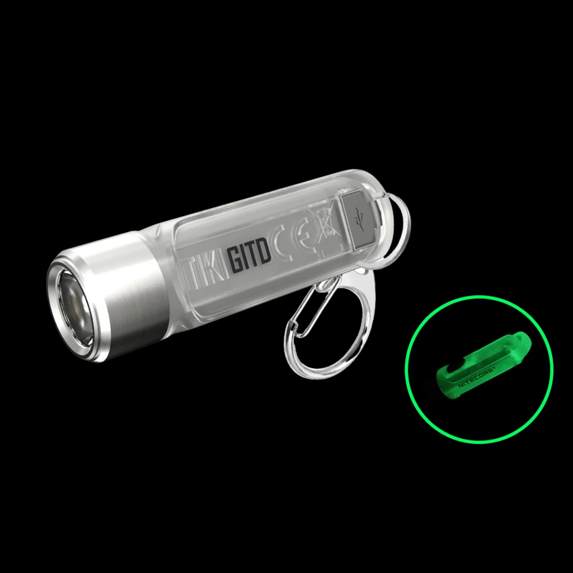 Nitecore TIKI 300 Lumen USB-C Rechargeable Keychain Flashlight