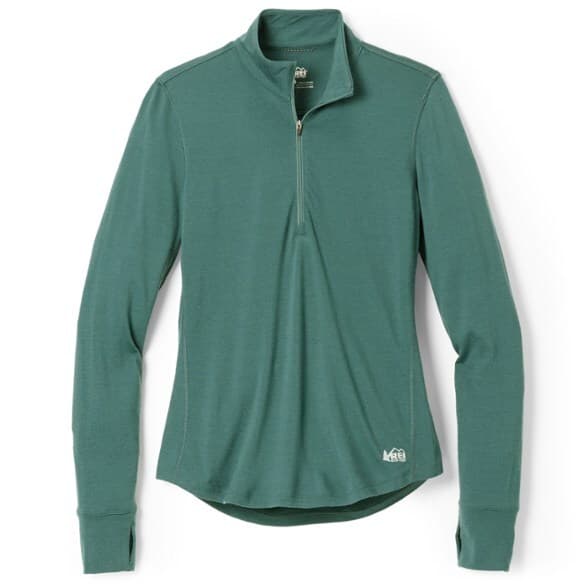 Heavyweight Merino Base Layer Half-Zip Top - Women's