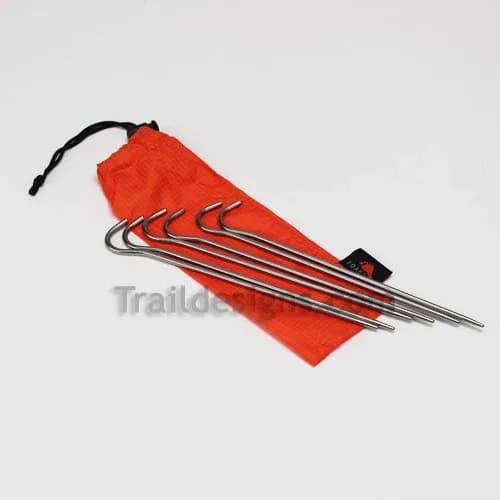 Toaks Titanium 6.5" Shepherd Hook Tent Stakes - 6 Pack