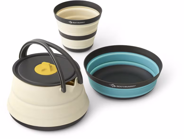 Frontier Ultralight Collapsible Kettle 3-Piece Cookset with Cup and Bowl