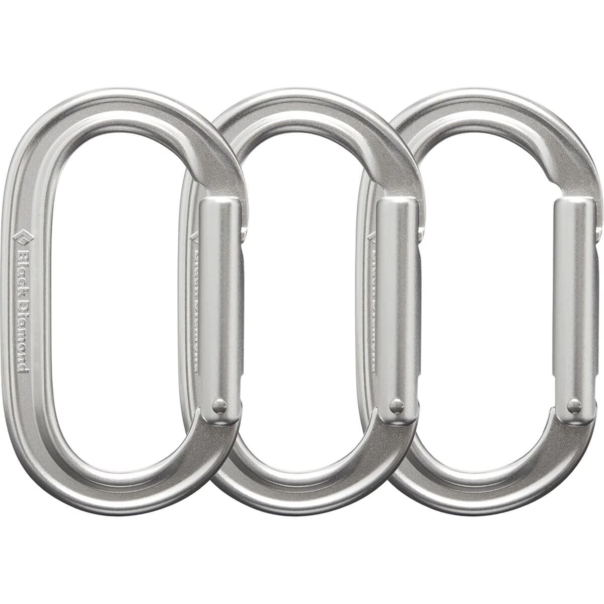 Oval Keylock Carabiner - 3-Pack