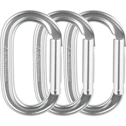Oval Keylock Carabiner - 3-Pack