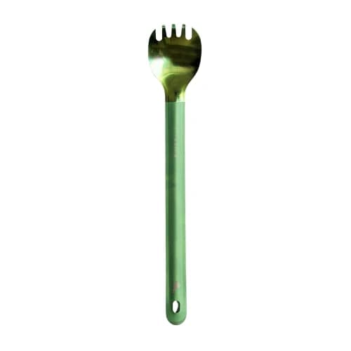 Titanium Long Handle Spork with Polished Bowl