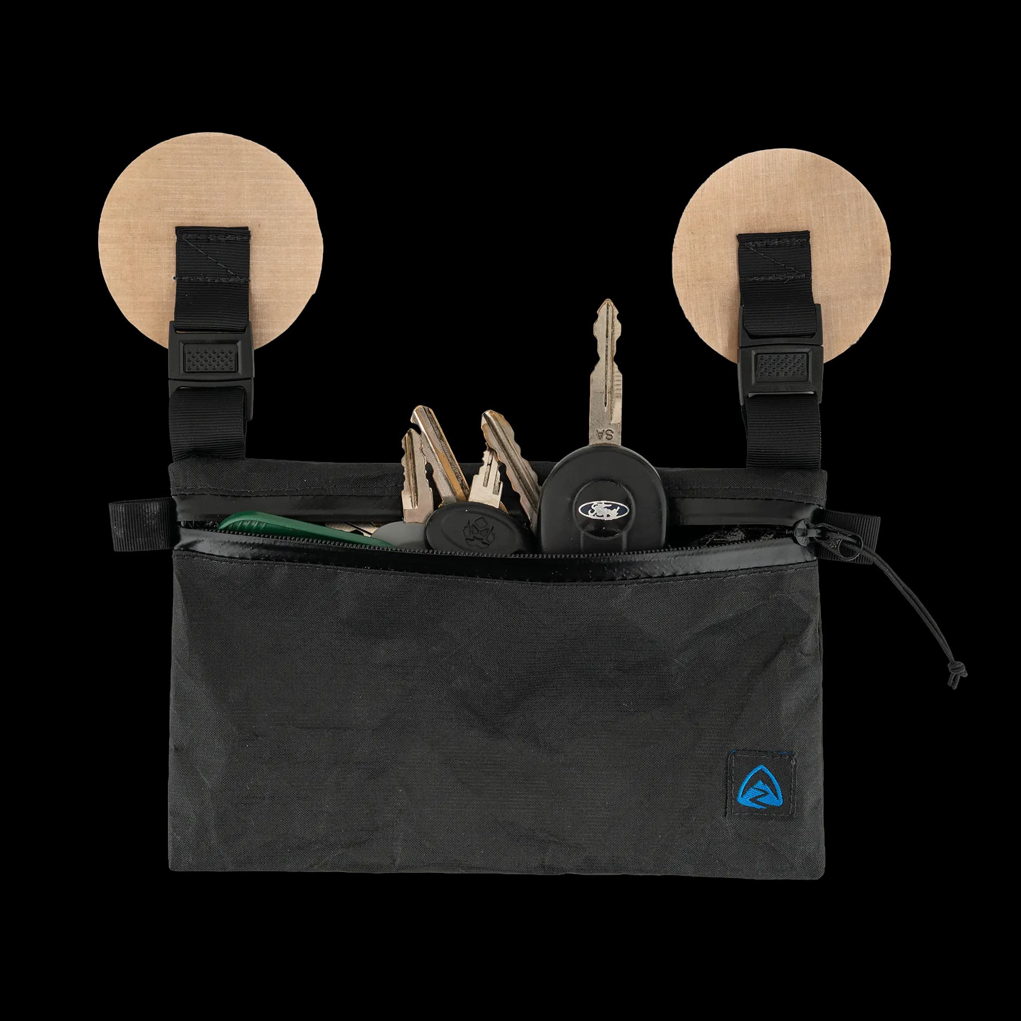 Stick-on Key Zip Pouch