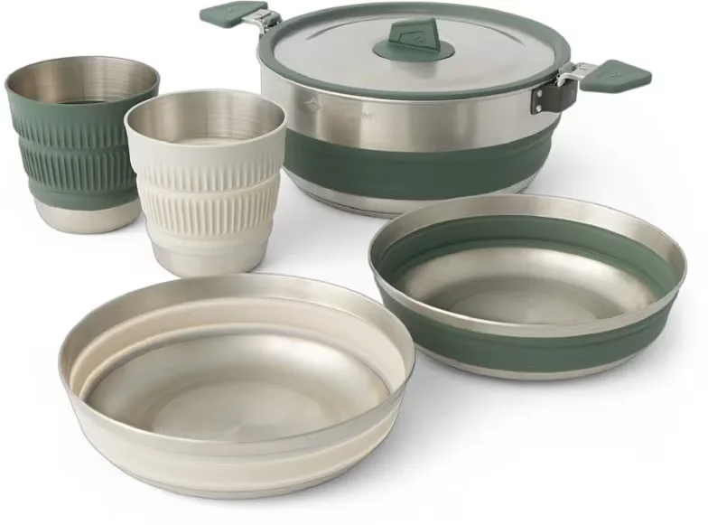 Sea to Summit Detour Stainless-Steel Collapsible 1-Pot Cookset - 5 Piece